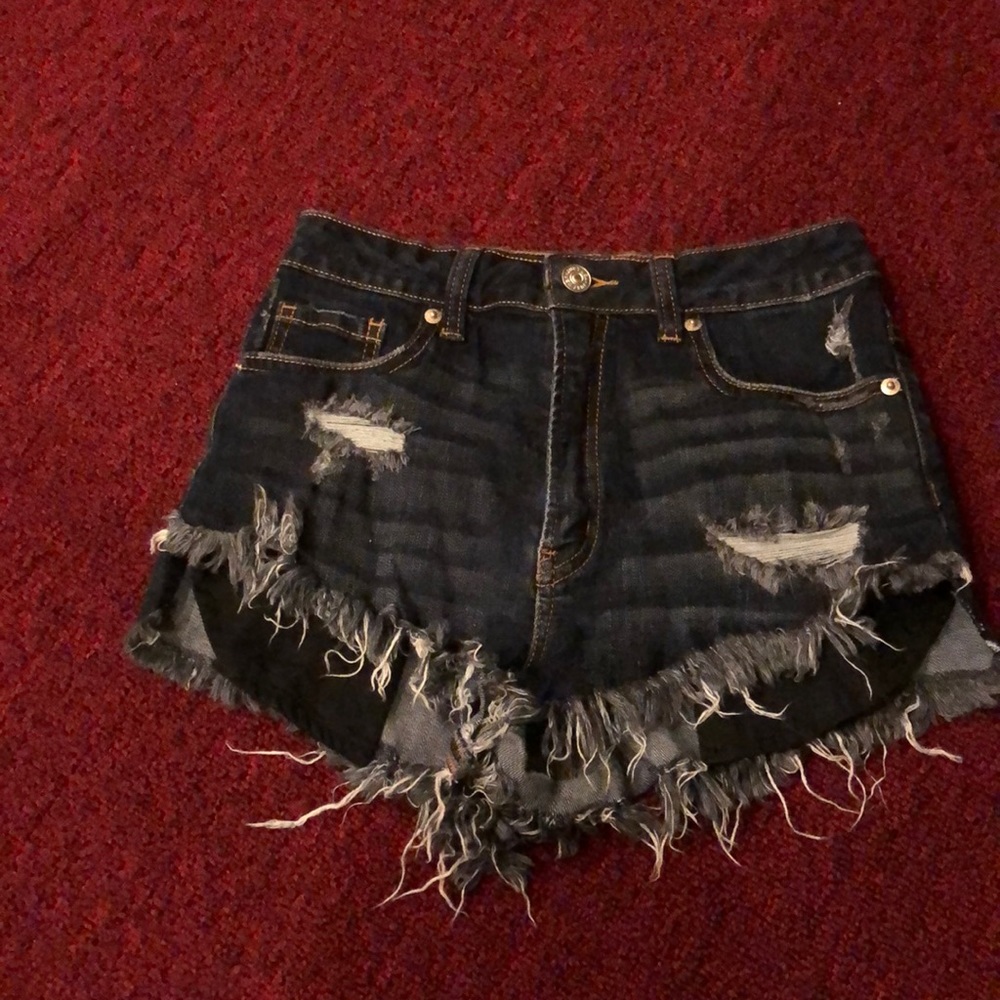 JUSTUSA distressed stretch jean shorts